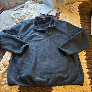 Eddie Bauer Navy Blue Fleece Pullover